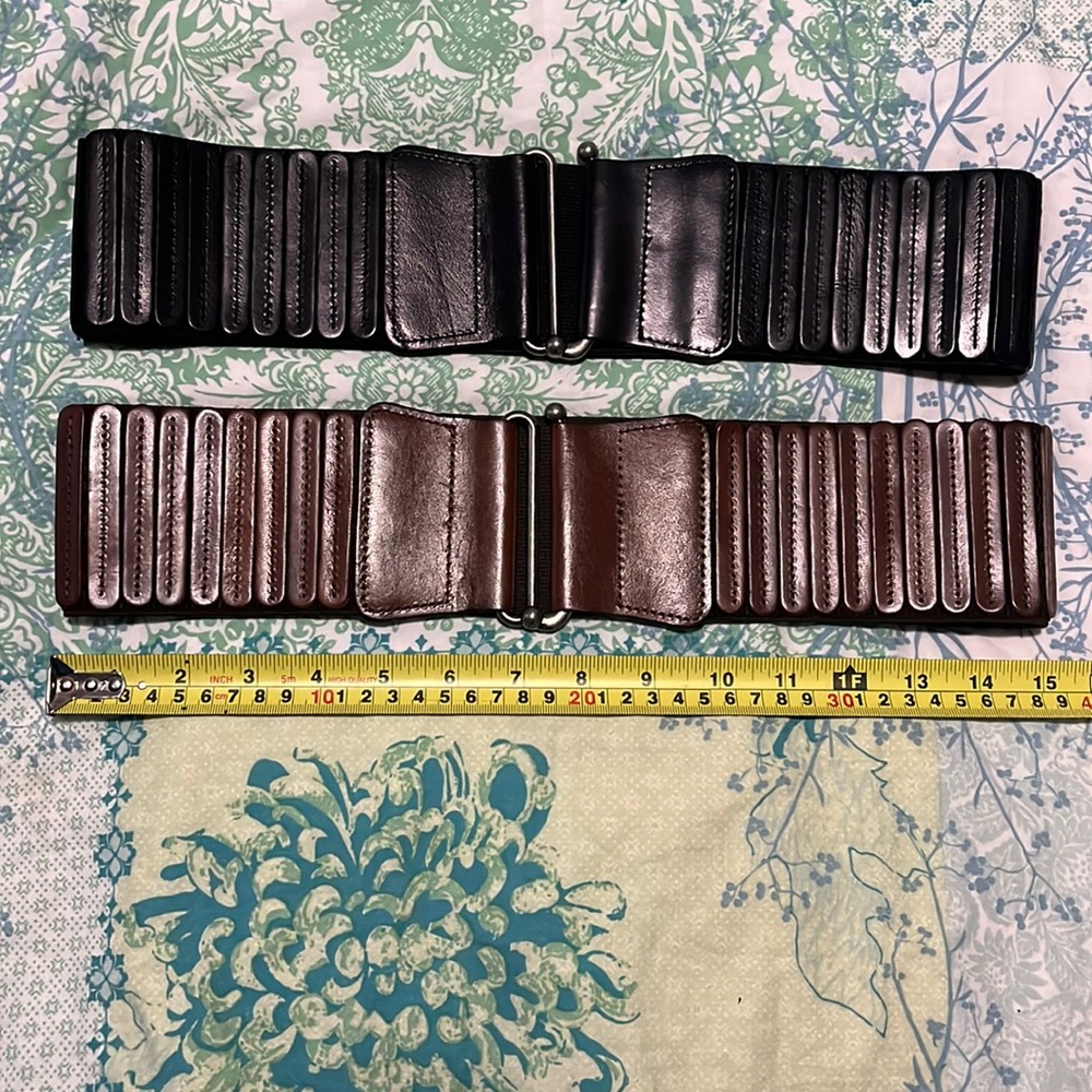 Leather style waist belts